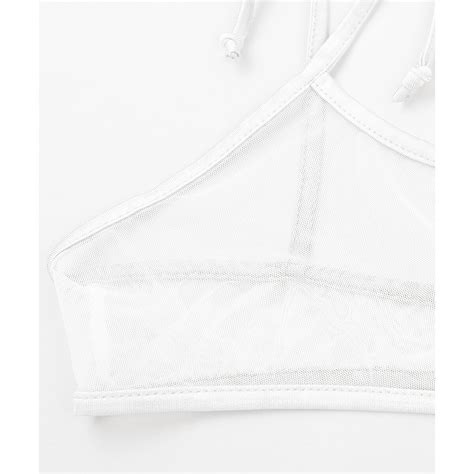 US Sexy Women See Through Mesh Bikini Set Micro Bra Top Brazilian Thong Swimsuit EBay