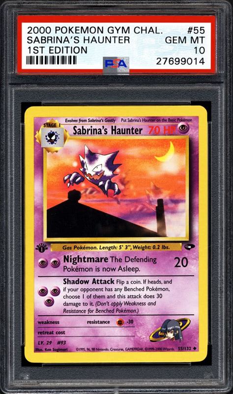 Auction Prices Realized Tcg Cards 2000 Pokemon Gym Challenge Sabrinas