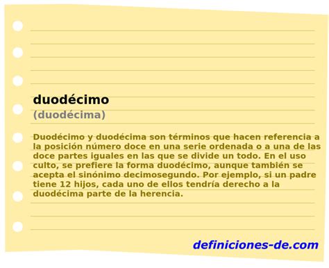 O Que Significa Duodécimo - Significado de «duodécimo (duodécima)»