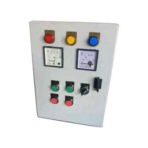 Metal Mild Steel Single Phase Electric Dol Starter Control Panel At