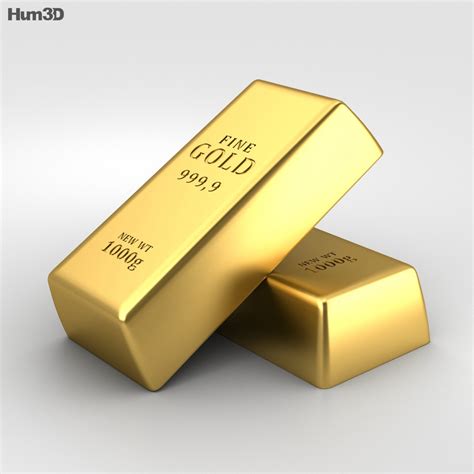 Gold Bar 3d Model Life And Leisure On Hum3d