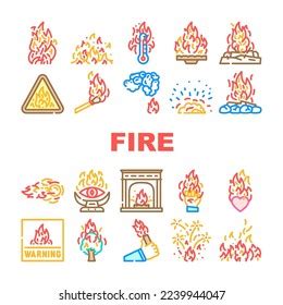 Flame Hot Fire Burn Bonfire Heat Stock Vector Royalty Free 2239944047 Shutterstock