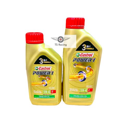 Nhớt castrol power 1 10W40 0 8L 1 0L chính hãng xe số Shopee Việt Nam