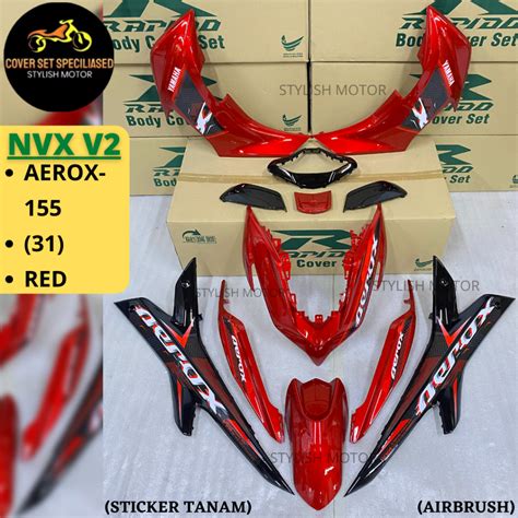 Sticker Tanam Airbrush Rapido Cover Set Yamaha Nvx V Aerox