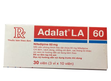 Adalat LA 60mg Thuốc biệt dược công dụng cách dùng SDK VN 20386 17