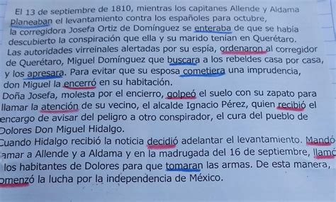 Lee el siguiente texto Subraya con rojo los verbos en copretérito y