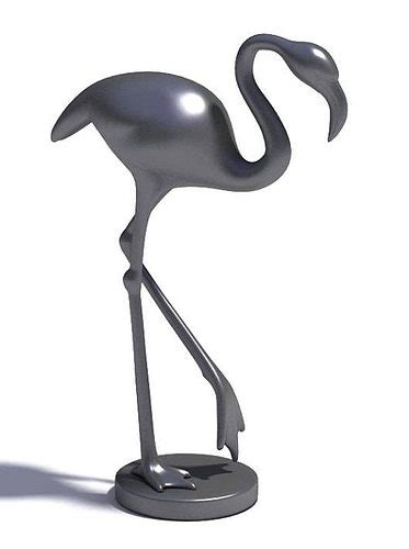 Shiny Flamingo Sculpture 3D model | CGTrader