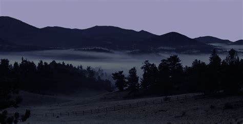 Fog (stratus) clouds in an unstable atmosphere before sunrise in the ...