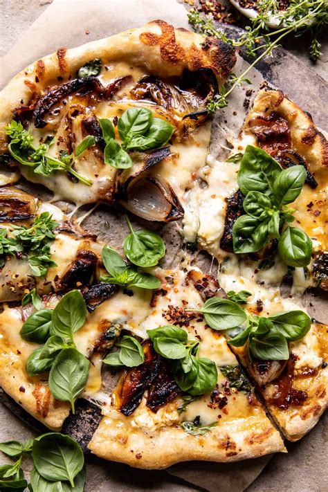 Caramelized Shallot And Bacon Goat Cheese Pizza Recipe Goat Cheese