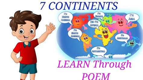 7 Continents Poem Easy To Learn Continents Youtube