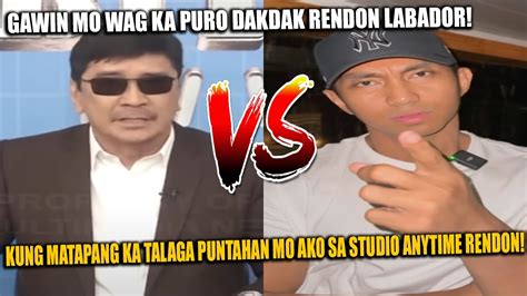 Ben Tulfo Nag Padala Na Ng Mensahe Sa Page Mismo Ni Rendon Labador Pero