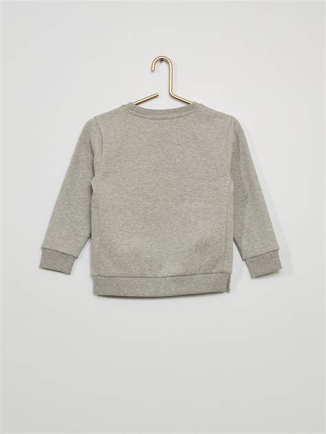 Sweat En Molleton Gris Kiabi