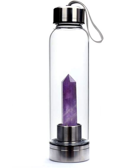 Termo De Vidrio Borosilicato Y Acero Inoxidable Con Piedra De Cuarzo En