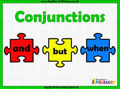 Conjunctions PowerPoint English Year 3