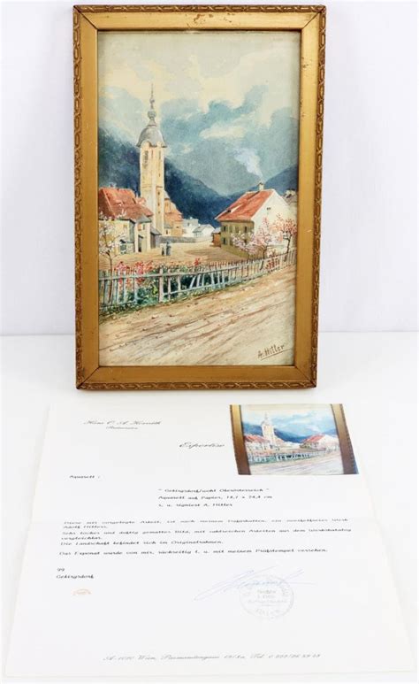 Sold At Auction Adolf Hitler Adolf Hitler Aquarell Painting Of