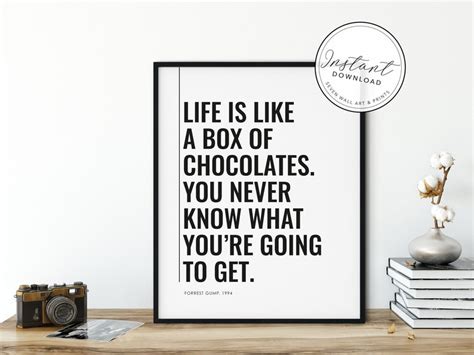 Life is Like A Box of Chocolates Forrest Gump Quote Movie - Etsy