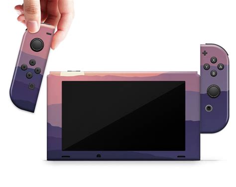 Purple Sunset Nintendo Switch Skin Mountains Landscape Joy - Etsy