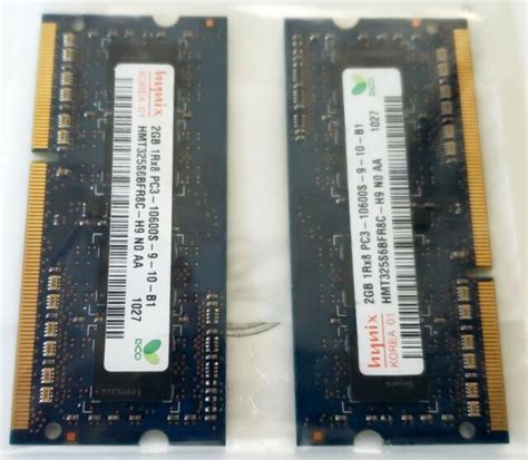 2x Hynix 2GB 1Rx8 PC3 10600S-09-11-B1 HMT325S6BFR8C (4GB Lot) | eBay