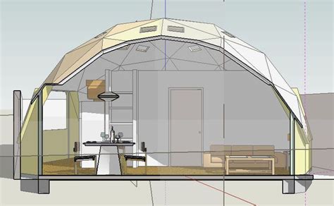 Domo Geodesico D M Vista De Secci N Domos Geodesicos Planos De