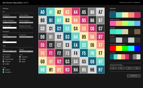 Uv Checker Map Maker Beta ブラウザ上で動作するuv確認用のチェッカーマップ生成ツール！