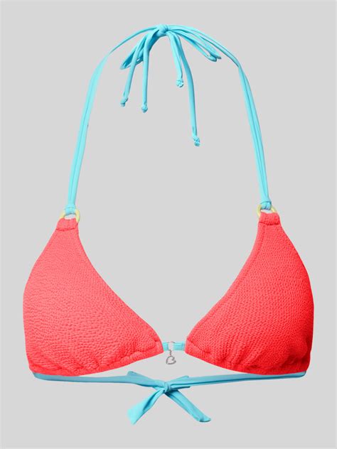 Kup online Banana Moon Top bikini z wiązaniem na szyi model BRARO koralowy