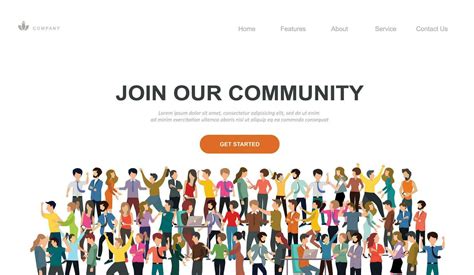 Join Our Community Crowd Of United People As A Business Or Creative