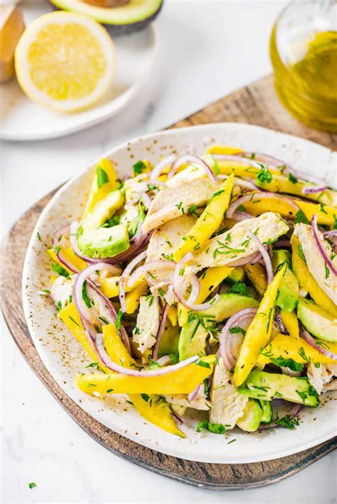 Easy Avocado And Chicken Salad With Mango All We Eat