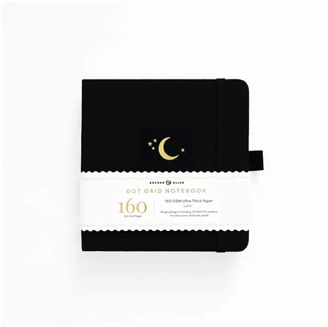 8x8 Crescent Moon Dot Grid Notebook In 2021 Dot Grid Notebook Grid