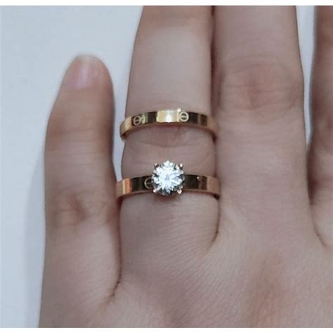 K Saudi Gold Wedding Engagement Ring Shopee Philippines