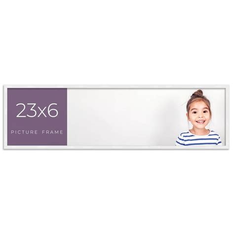 23x6 Frame White Real Wood Picture Frame Width 0.75 inches | Interior ...