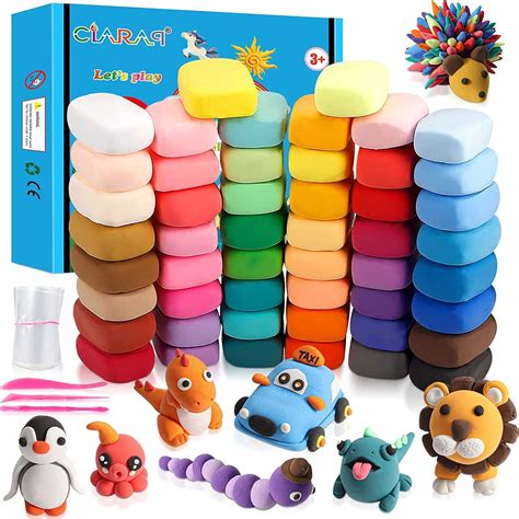 CiaraQ Air Dry Clay, 50 Colors Modeling Clay Best Kids, Ultra Light