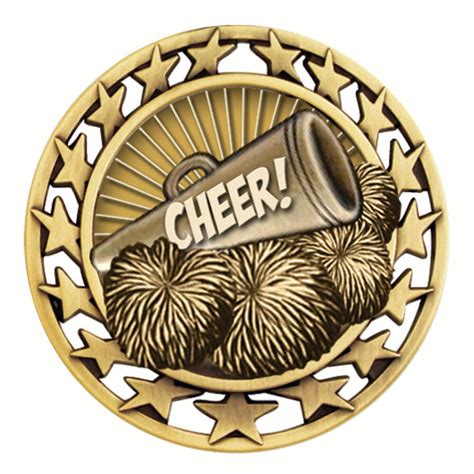 2 12 Star Medal Cheerleader In Gold Lamb Awards