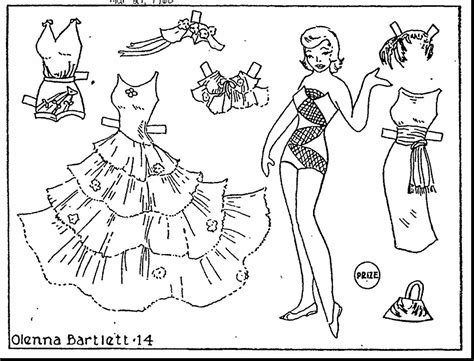 Paper Doll Coloring Pages At Free Printable