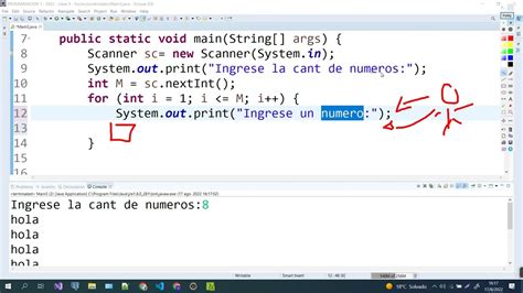 Estructura For En JAVA Ingresar M Numeros Sumar Los Que Sean Distintos