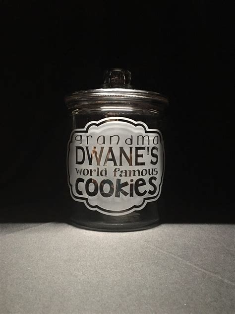 Personalized Cookie Jar Cookie Jars Etched Glass T Etsy