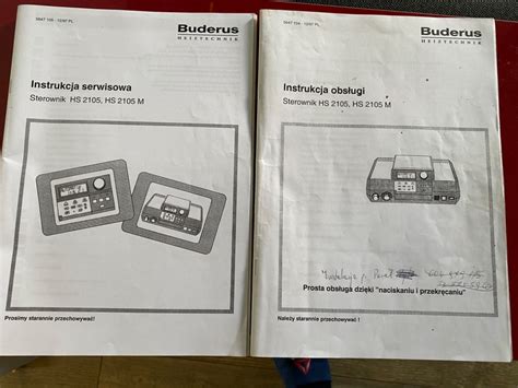 Instrukcja Serwisowa I Obslugi Buderus Logano Magdalenka Kup Teraz