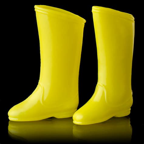 Pair Of Yellow Superhero Boots