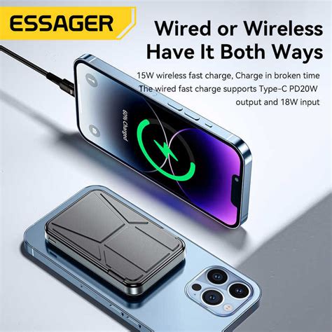 Essager 20W Magnetic Wireless Charging 10000Mah Mini Power Bank With ...