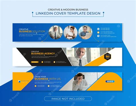 Premium Vector Business Linkedin Cover Design Template Bundle