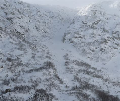 Human Triggered Avalanche Left Gully Tuckerman Ravine Mount