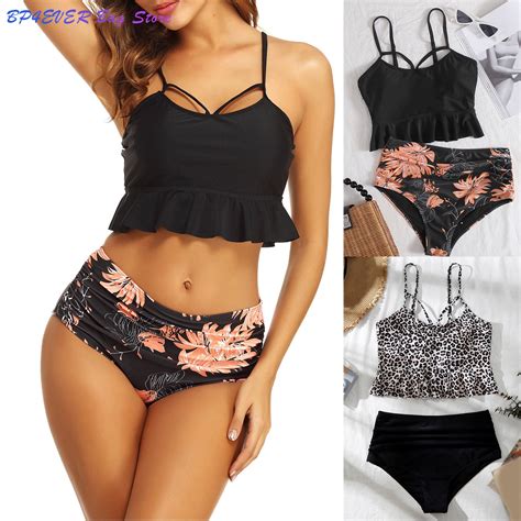 Feitong Bikini con estampado De flores para mujer traje De baño Sexy