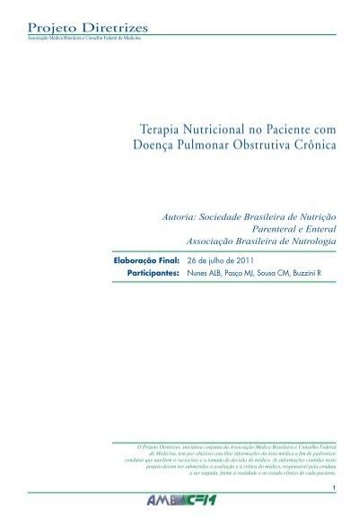 Terapia Nutricional no Paciente Doença Projeto Diretrizes