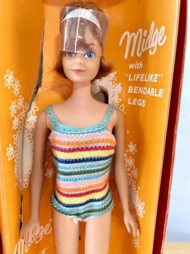 Mib Mattel Barbie Doll Best Friend Bendable Legs Midge Titian