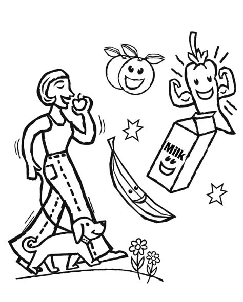 Healthy Food Coloring Pages - Best Coloring Pages For Kids