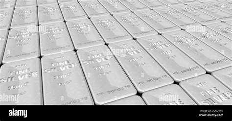 Las barras de plata más altas El fondo Un montón de lingotes de 999 9