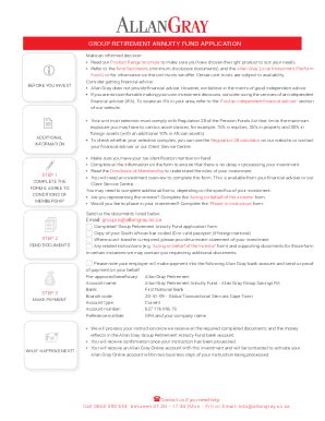 Fillable Online Groupra Allangray Co Group Retirement Annuity Fund