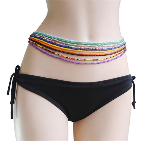 2020 Bohemia Double Bead Belly Chains Body Jewelry Women Summer Sexy Bikini Beach Waist Chain