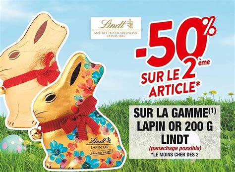 Offre La Gamme Lapin Or 200 G Lindt Chez Cora