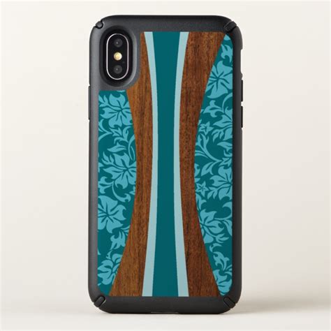 25 Off On Laniakea Hawaiian Faux Wood Surfboard Teal Speck Iphone X Case • Case Plus