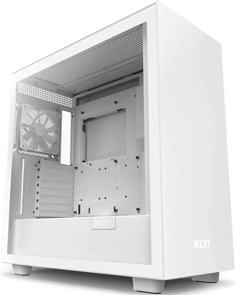 NZXT H7 Matte White Mid Tower Case Hvit CM H71BW 01 Dustin No